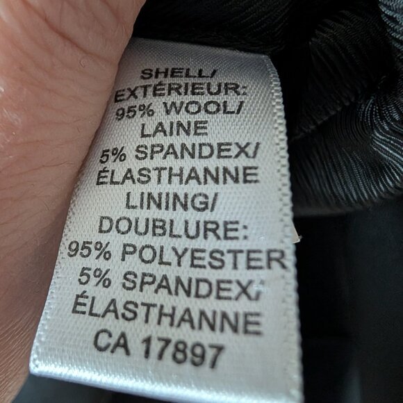 Banana Republic Martin Fit Petite Black Wool Trousers Size 6P - Picture 8 of 9